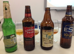 Cervejas degustadas em aula.